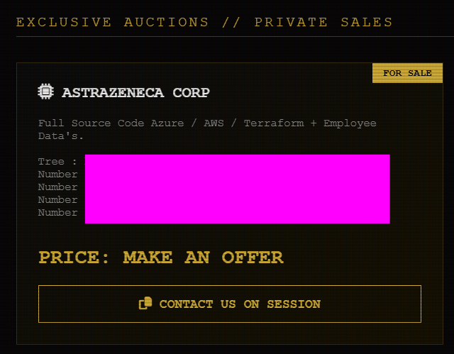 LAPSUS$ 在其自建网站上展示的数据截图