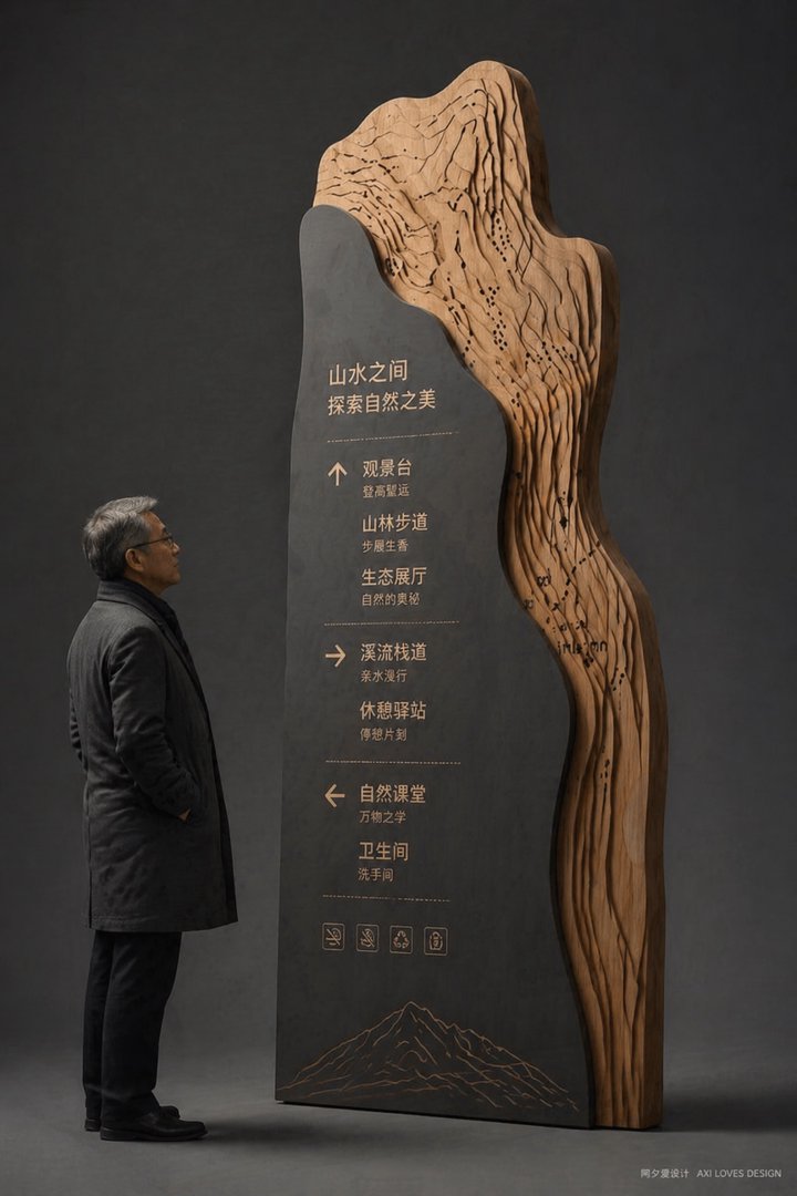 GPT Image 2 生成手作感拉满的景区导视设计