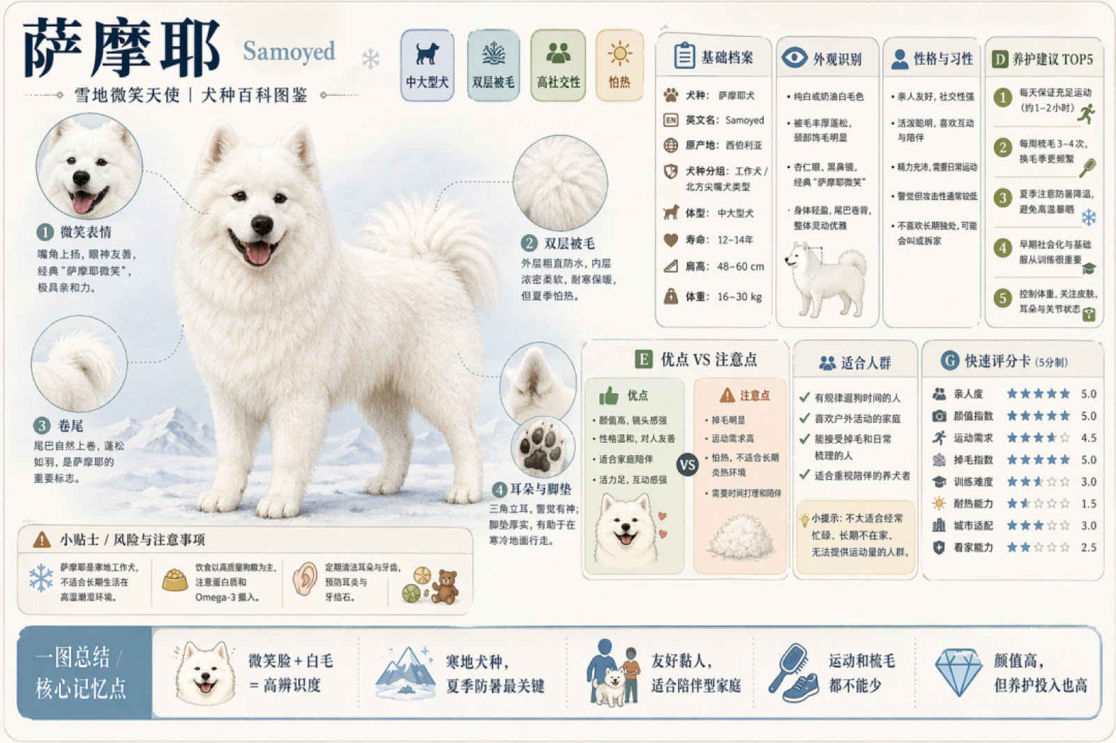 萨摩耶科普百科图
