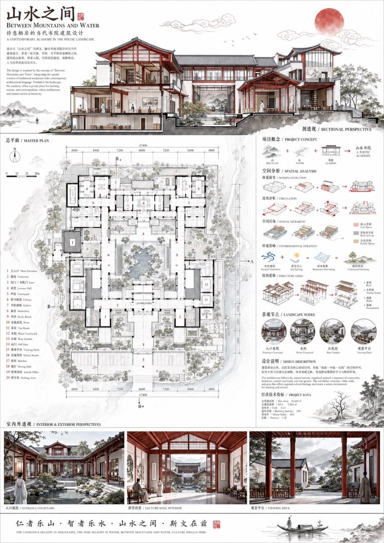 建筑设计竞赛排版展板