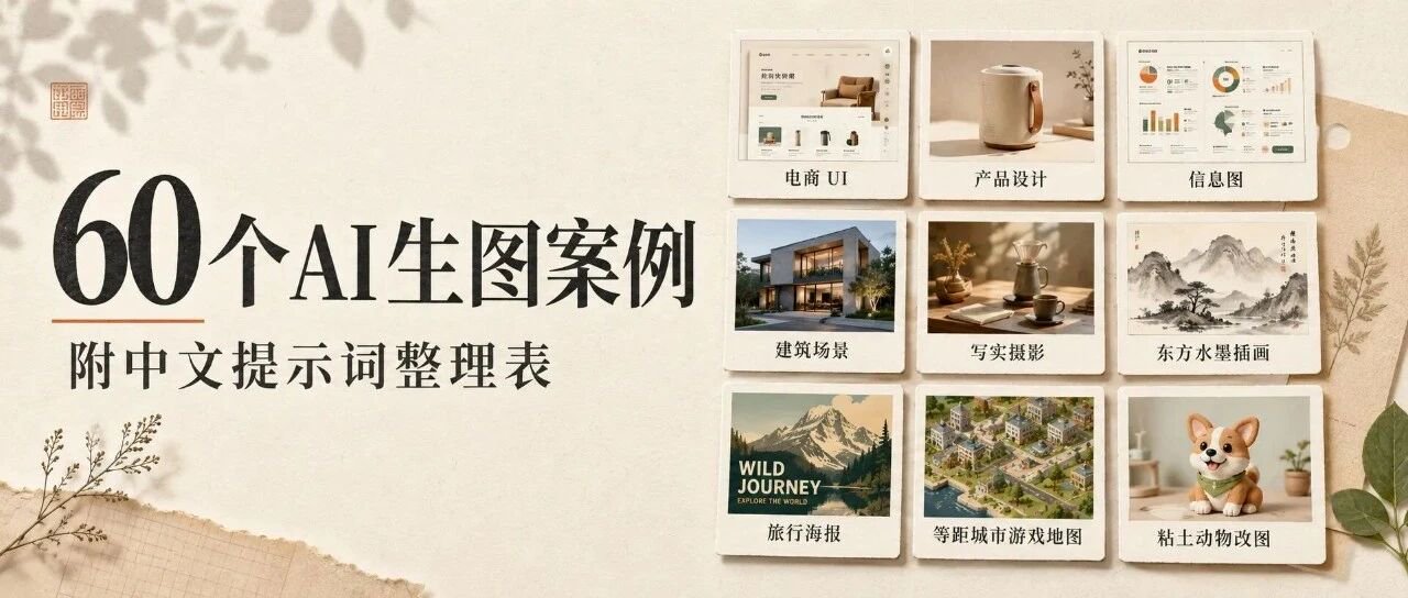 gpt-image-2 的 60 个生图案例整理：九大分类附中文提示词