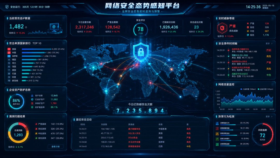网络安全大屏